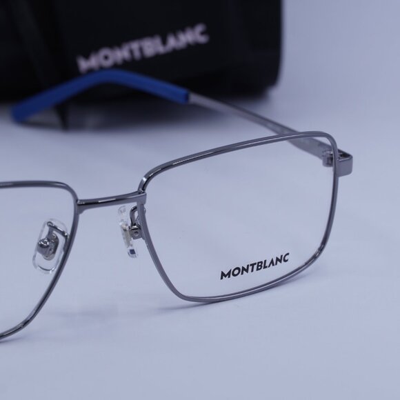 Montblanc MB0108O 002 Rectangle Eyeglasses 57mm – Ruthenium - Picture 7 of 10